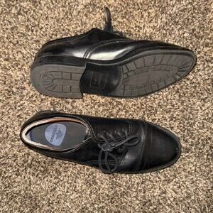 Dockers Black Leather Oxford Shoes Polished Finish